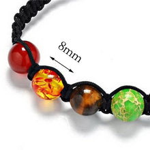 Load image into Gallery viewer, 7 Chakra Balance Healing Adjustable Rope Bracelet