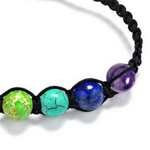 Load image into Gallery viewer, 7 Chakra Balance Healing Adjustable Rope Bracelet